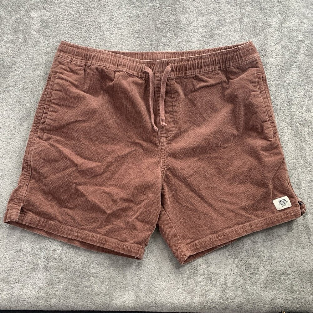 KATIN Cord Local Shorts Men’s XL Dark Clay Drawstring Corduroy Outdoor Preppy